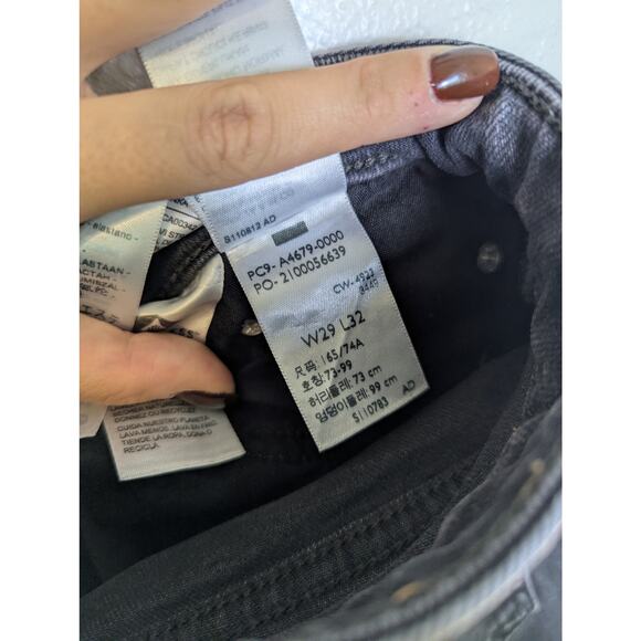 Levi’s Superlow Bootcut Low Rise Faded Black Stretch Denim Jeans Women Size 29 - Picture 9 of 14